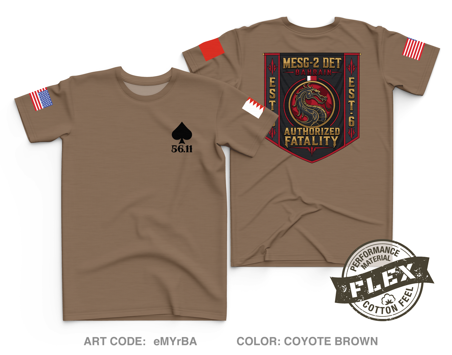 MESG-2 Detachment Bahrain Core Men's SS Flex Performance Tee - eMYrBA