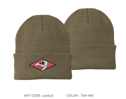 Crow PLT/3-319 AFAR Embroidered Knit Beanie - vph5yS