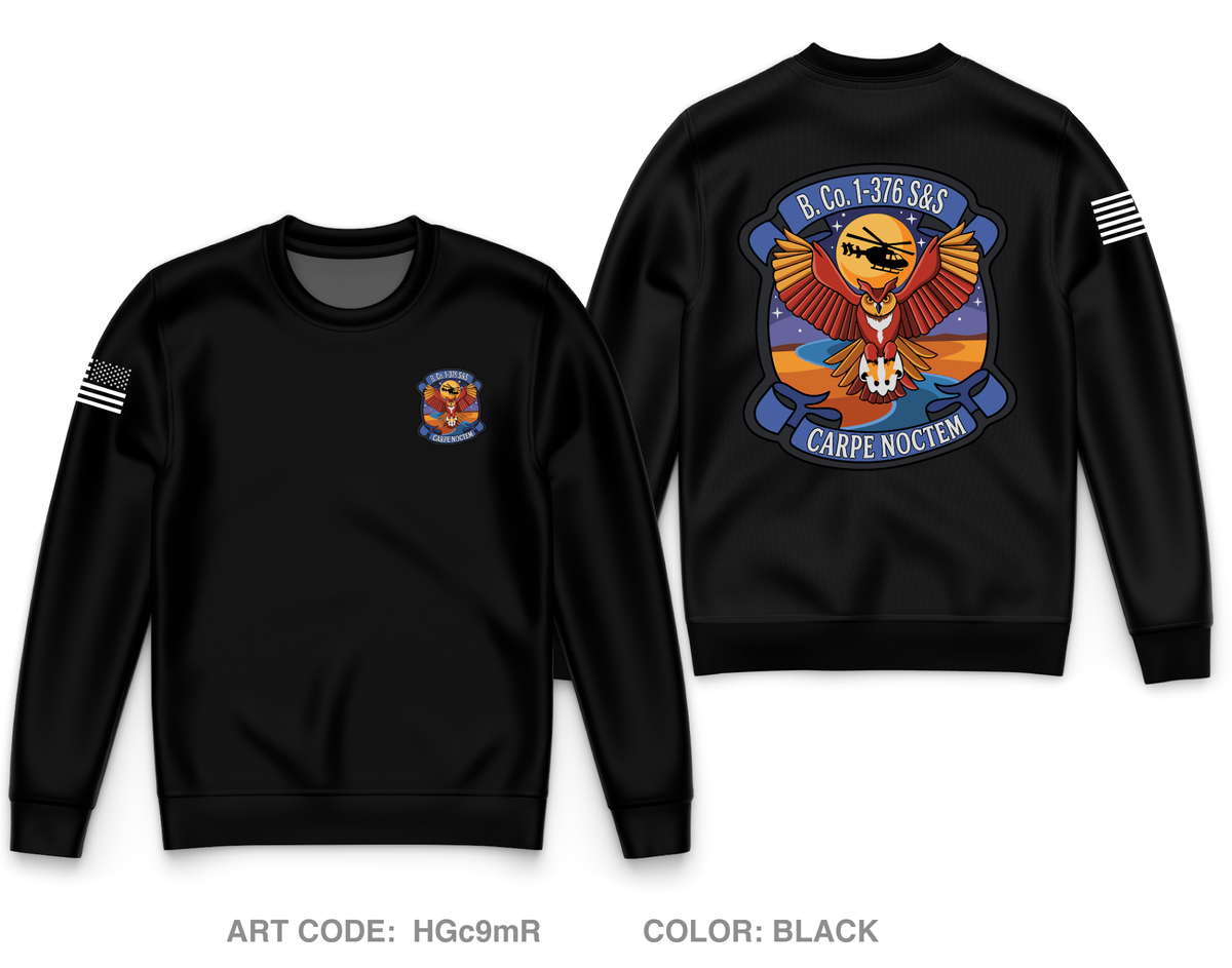 1-376th Store 1 Core Men's Crewneck Performance Sweatshirt - HGc9mR