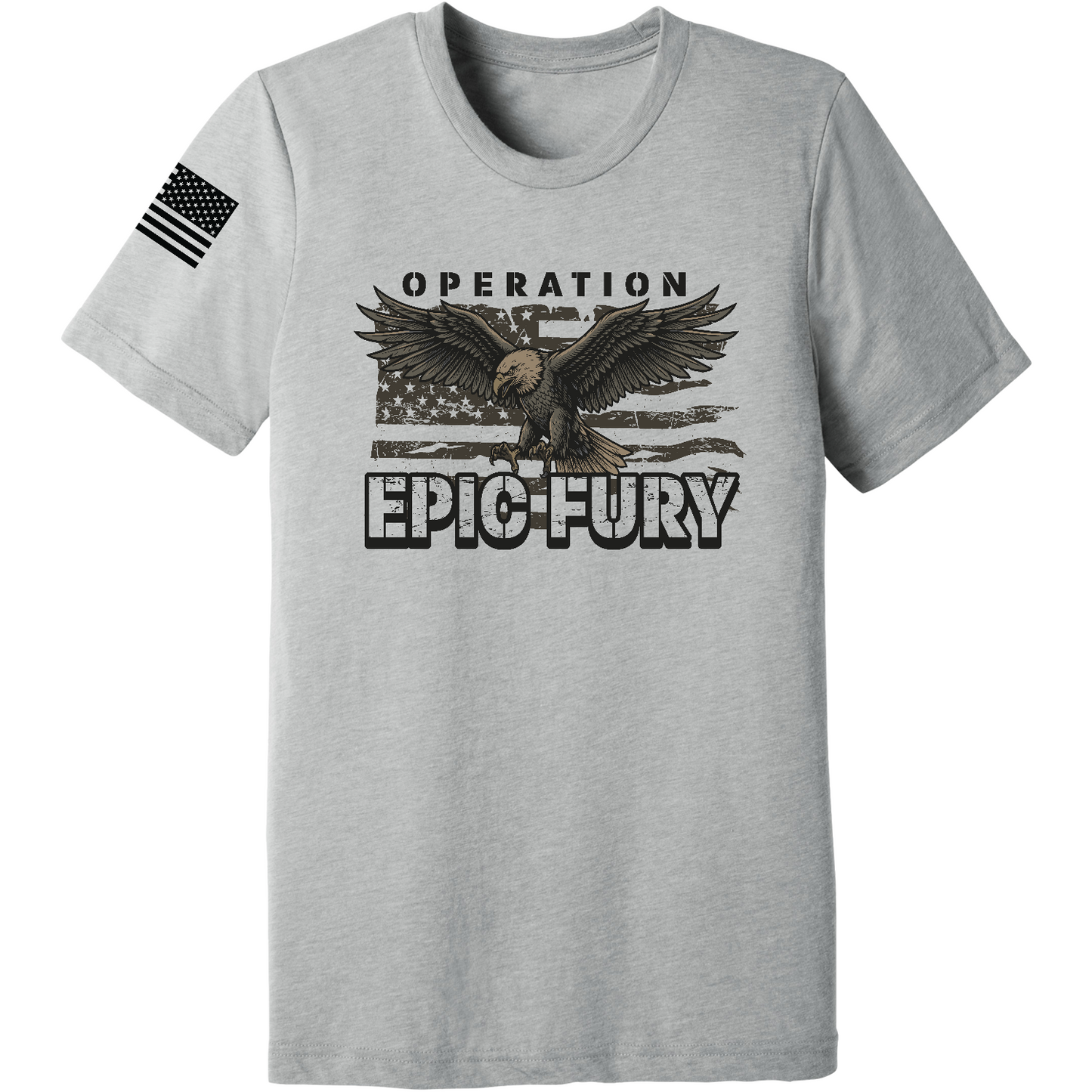 Operation Epic Fury Comfort Unisex Triblend SS Tee - Eagle Flag