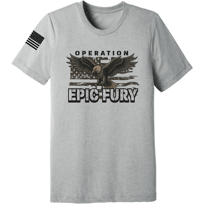 Operation Epic Fury Comfort Unisex Triblend SS Tee - Eagle Flag