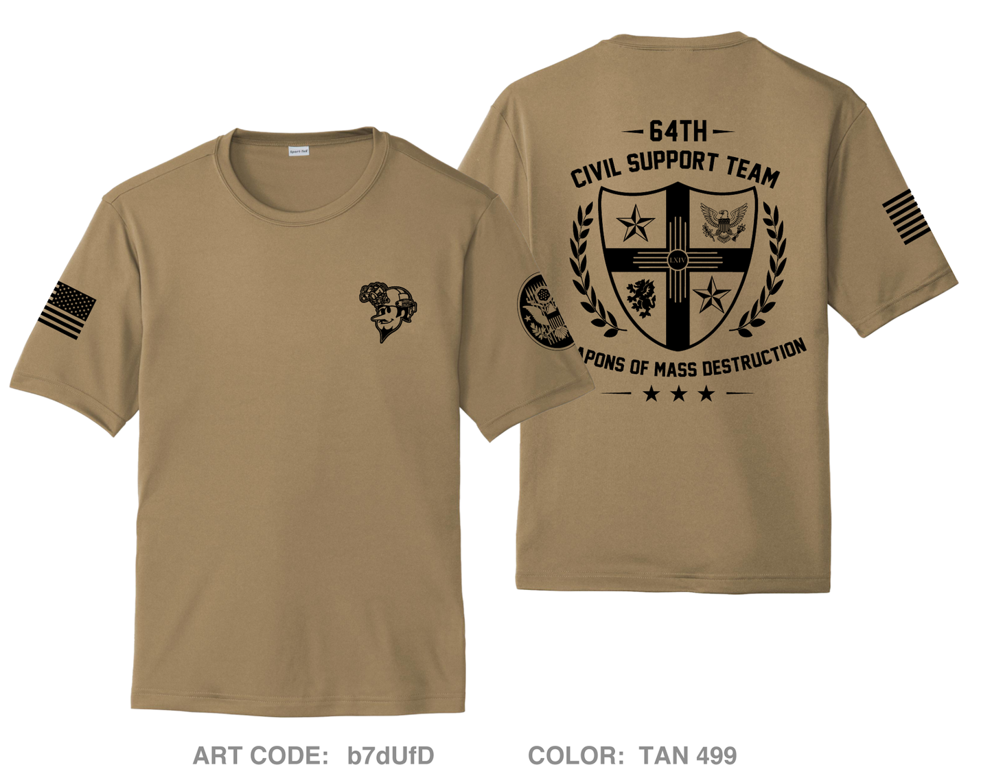64th Weapons of Mass Destruction - Civil Support Team Fundraising Collection Hi-Tech Performance Unisex SS Tee - b7dUfD