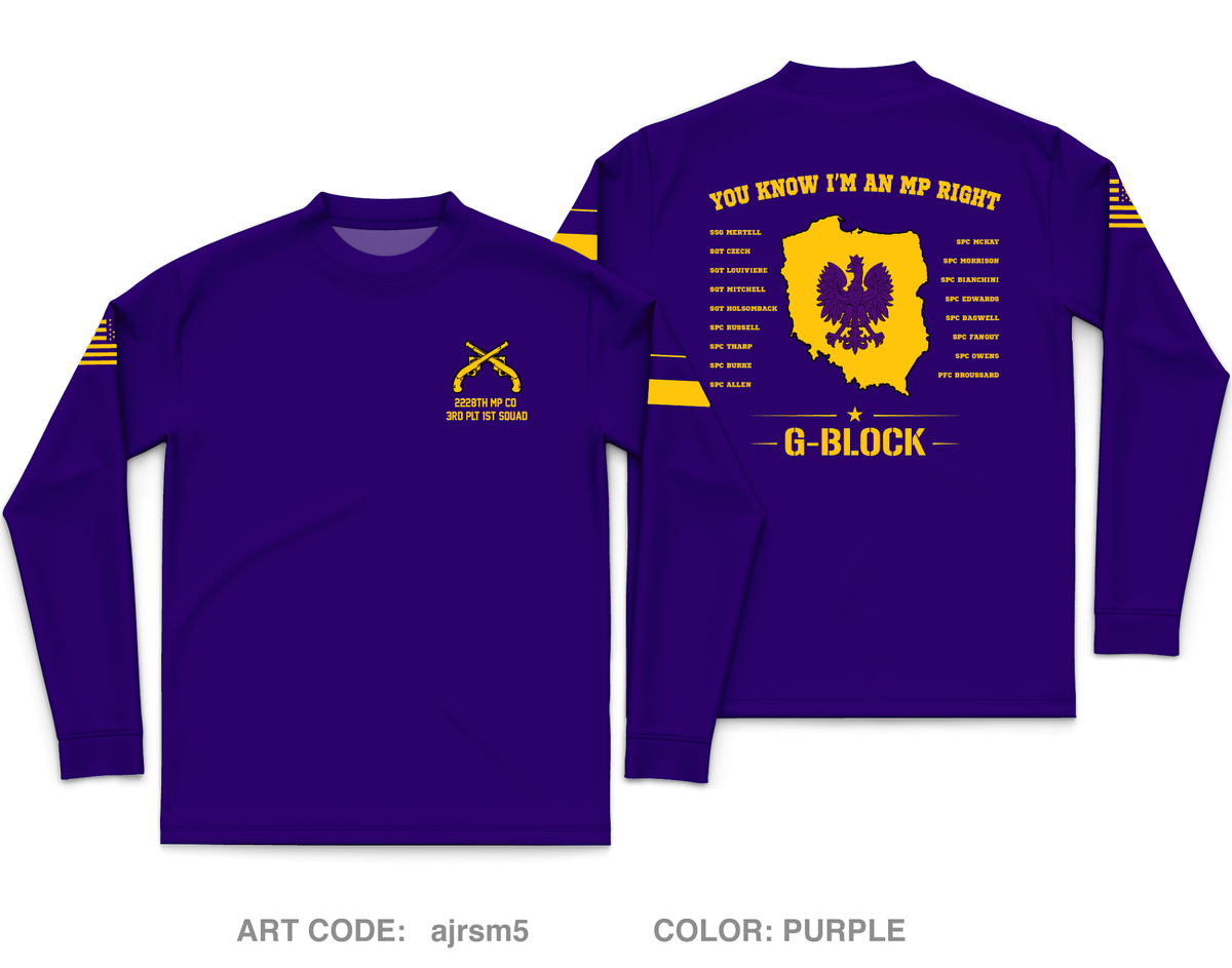 Glebokie Squad Core Men's LS Performance Tee - ajrsm5
