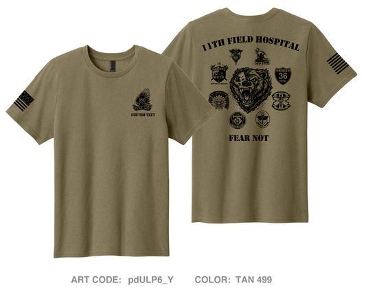 CUSTOM 11th Field Hospital Comfort Youth cotton short sleeve tee - pdULP6