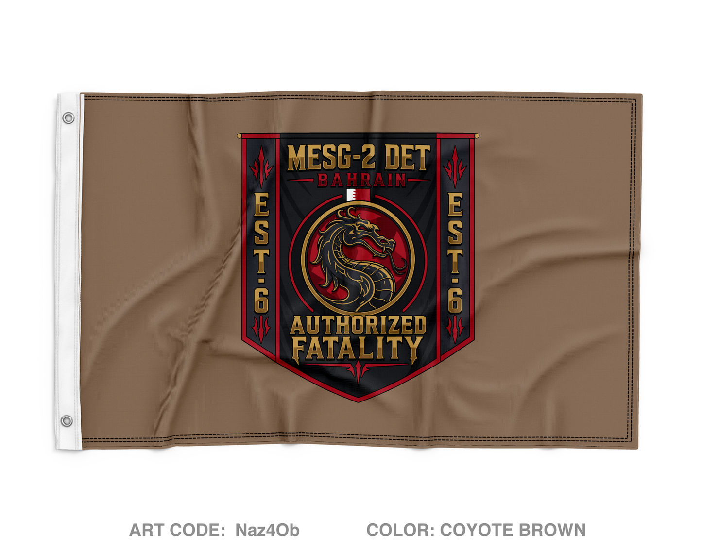 MESG-2 Detachment Bahrain Wall Flag - Naz4Ob