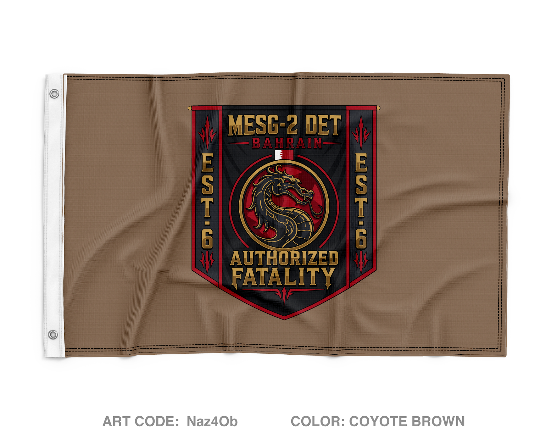 MESG-2 Detachment Bahrain Wall Flag - Naz4Ob