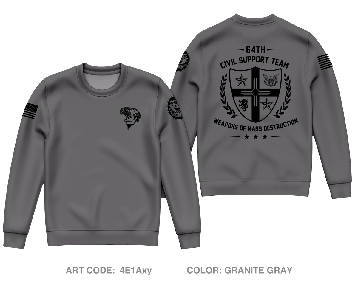 64th Weapons of Mass Destruction - Civil Support Team Fundraising Collection Core Men's Crewneck Performance Sweatshirt - 4E1Axy