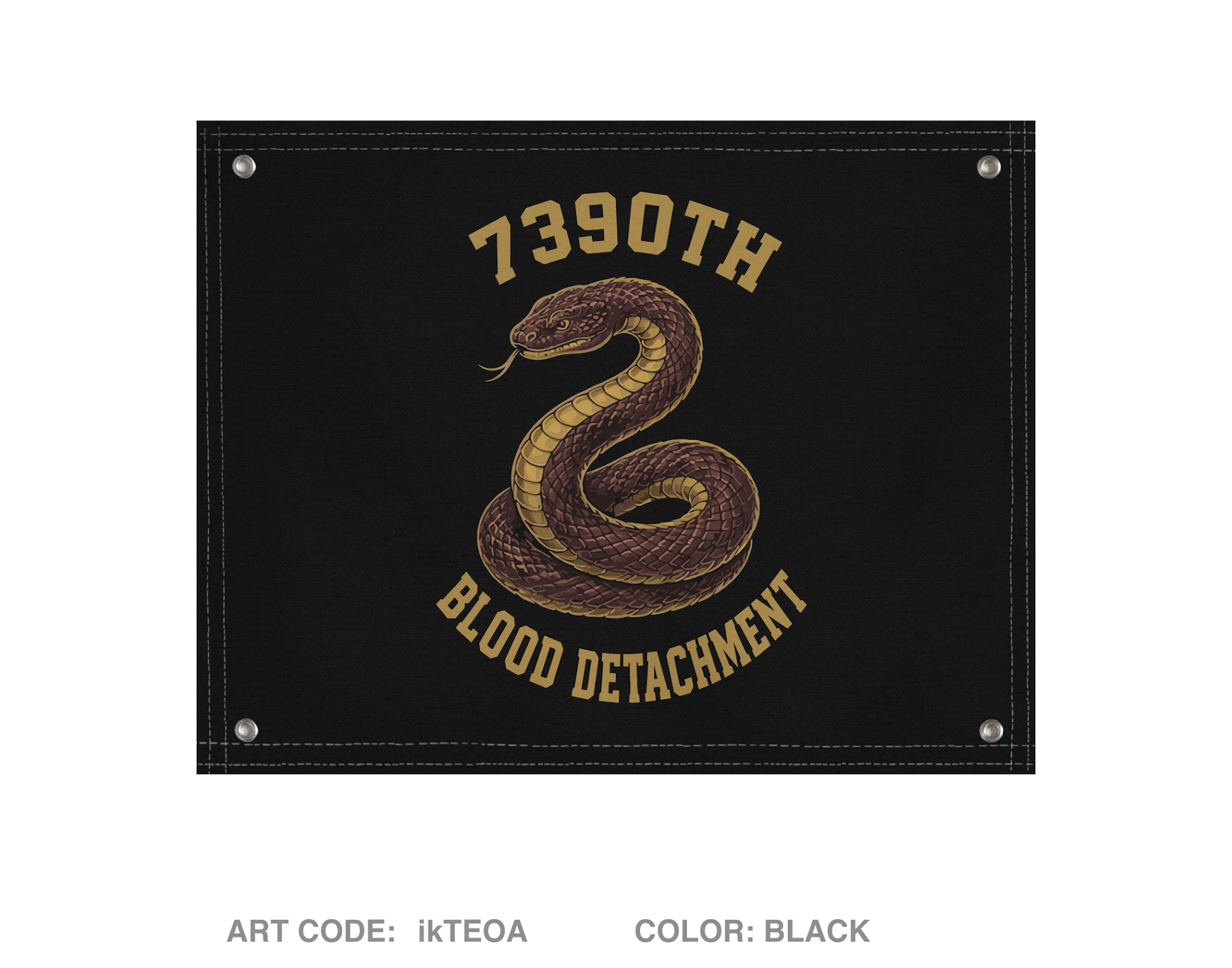 7390th blood detachment Fundraising Collection Banner Flag - ikTEOA