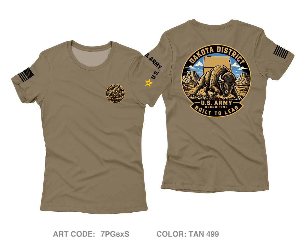 DAKOTA DISTRICT ARMY RECRUITING Core Women's SS Performance Tee - 7PGsxS