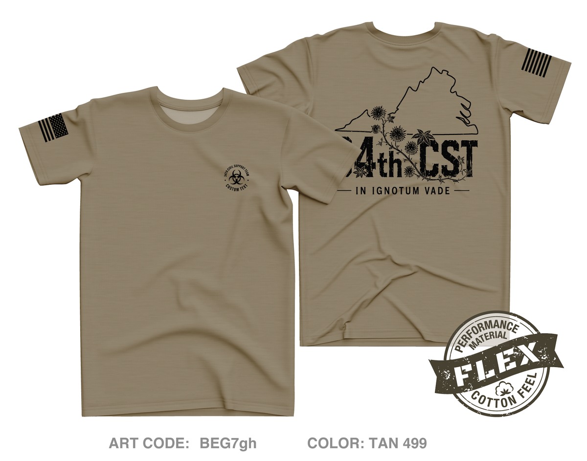 CUSTOM 34th Civil Support Team Core Men's SS Flex Performance Tee - BEG7gh