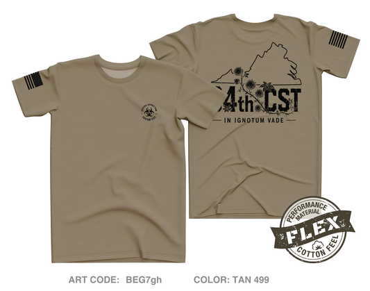 CUSTOM 34th Civil Support Team Core Men's SS Flex Performance Tee - BEG7gh