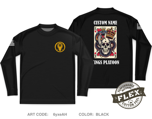 CUSTOM Kings Platoon Charlie Company 305th MI BN Core Men's LS Flex Performance Tee - 6yxeAH
