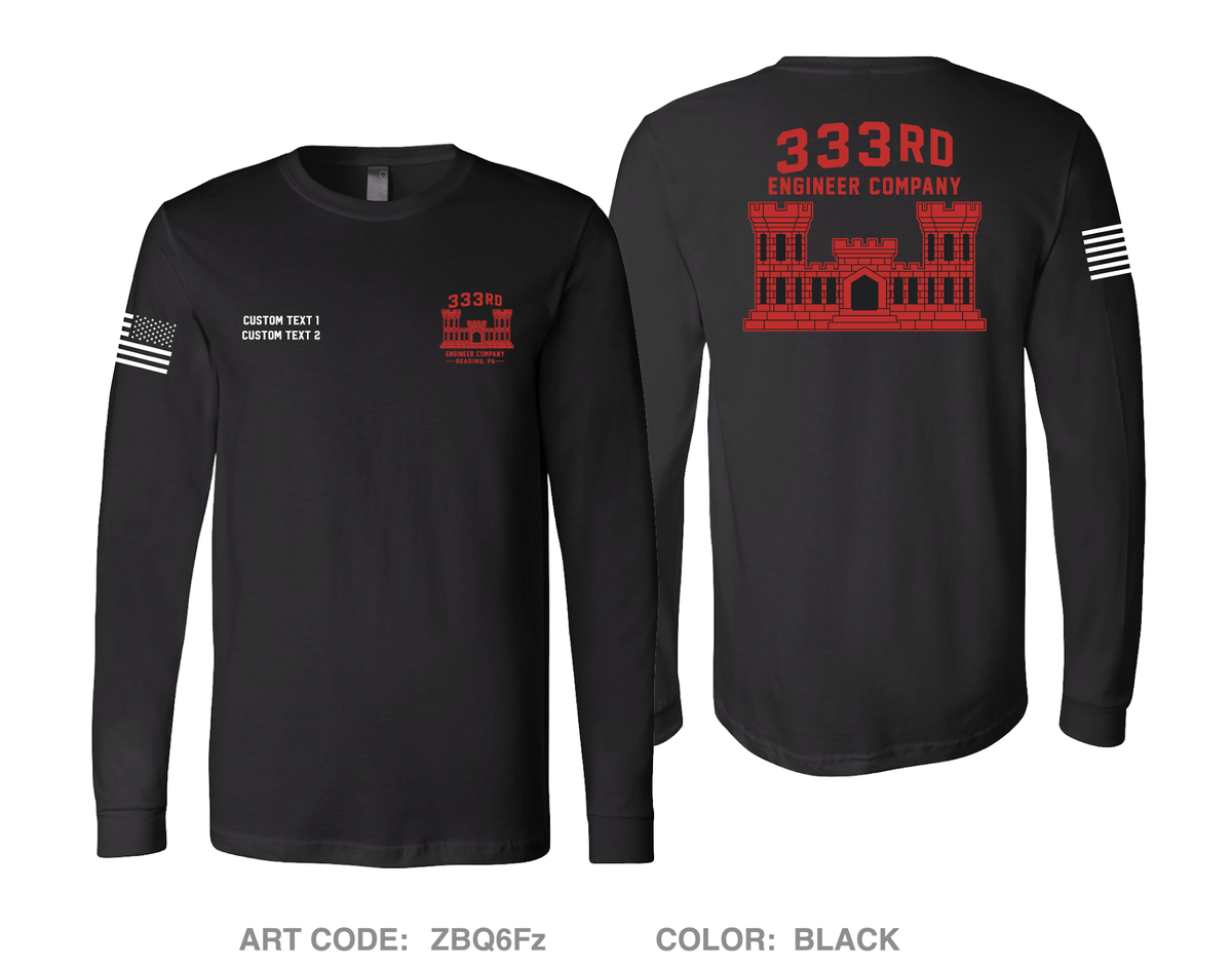 CUSTOM 333RD ENG COMPANY ECC Comfort Unisex Cotton LS Tee - ZBQ6Fz