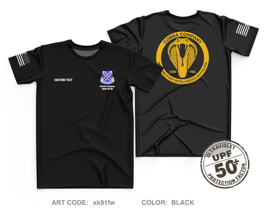 CUSTOM Charlie "Cobras" Company, 305th MI BN, 111th MI BDE Core Men's UPF 50+ Performance SS Tee - xk91fw