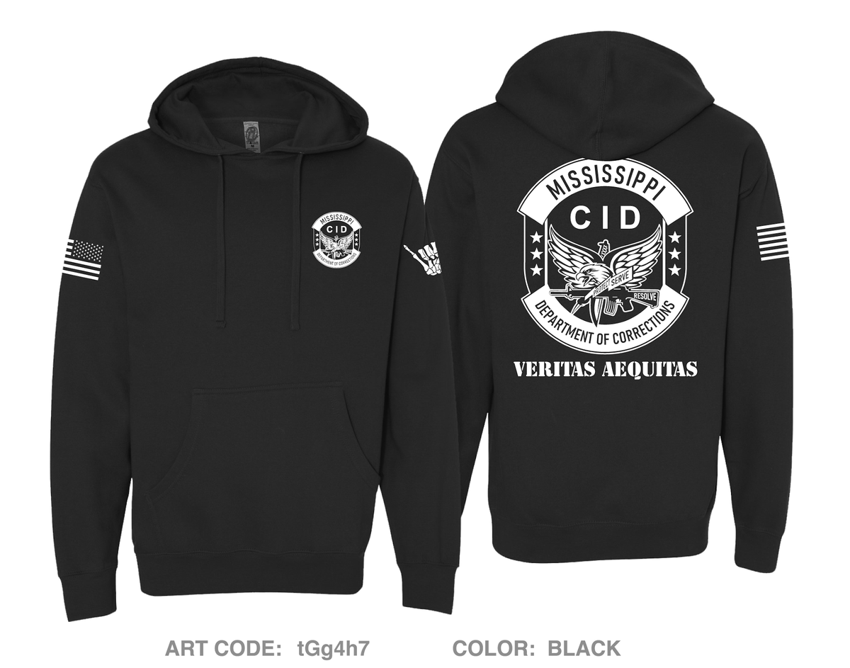 Mississippi Department of Corrections CID Comfort Unisex Hooded Sweatshirt - tGg4h7