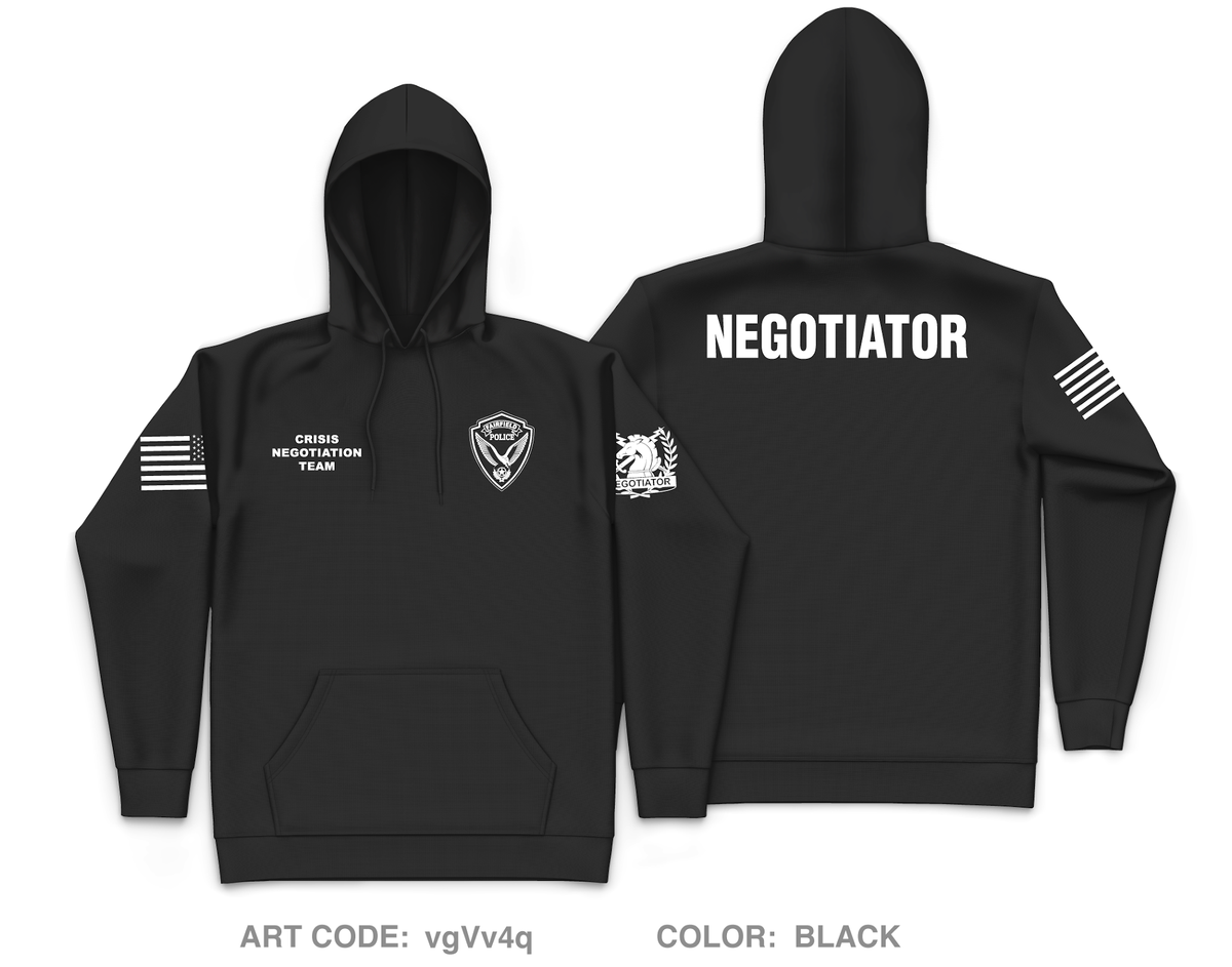 Crisis negotiations unit Core Men's Hooded Performance Sweatshirt - vgVv4q