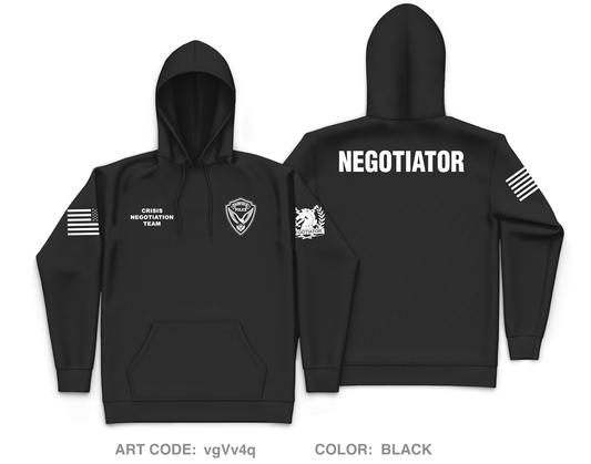 Crisis negotiations unit Core Men's Hooded Performance Sweatshirt - vgVv4q