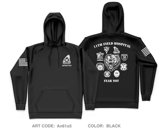 CUSTOM 11th Field Hospital Core Men's Hooded Performance Sweatshirt - An61o5