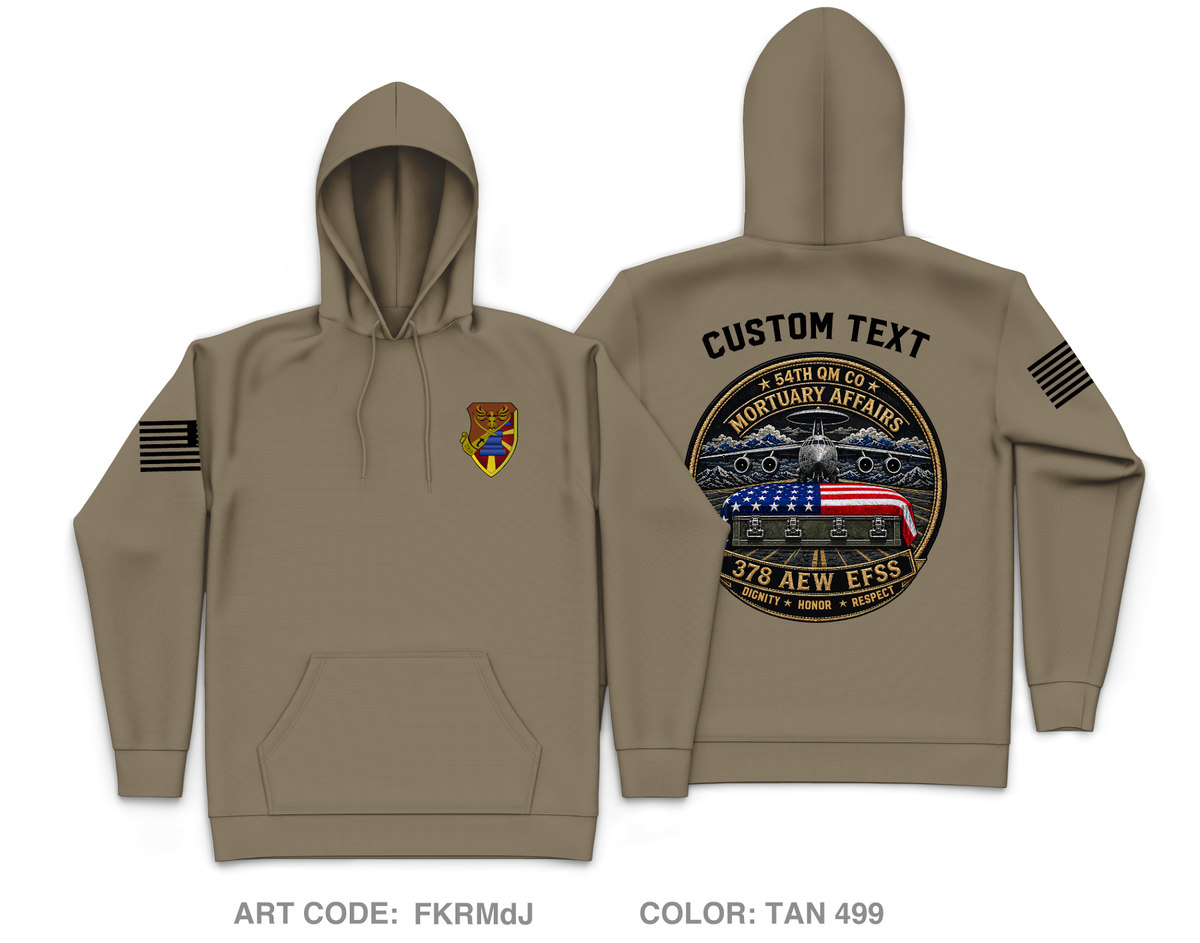 CUSTOM 54th/378th MA Core Men's Hooded Performance Sweatshirt - FKRMdJ