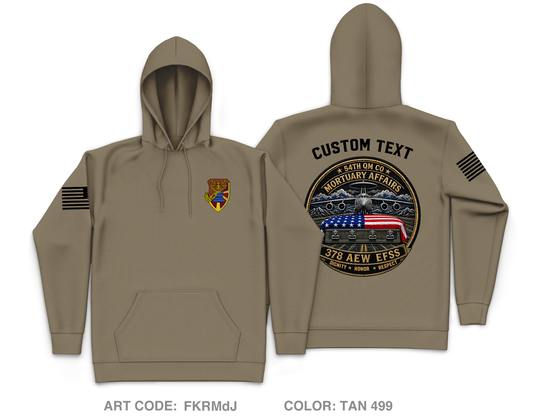 CUSTOM 54th/378th MA Core Men's Hooded Performance Sweatshirt - FKRMdJ