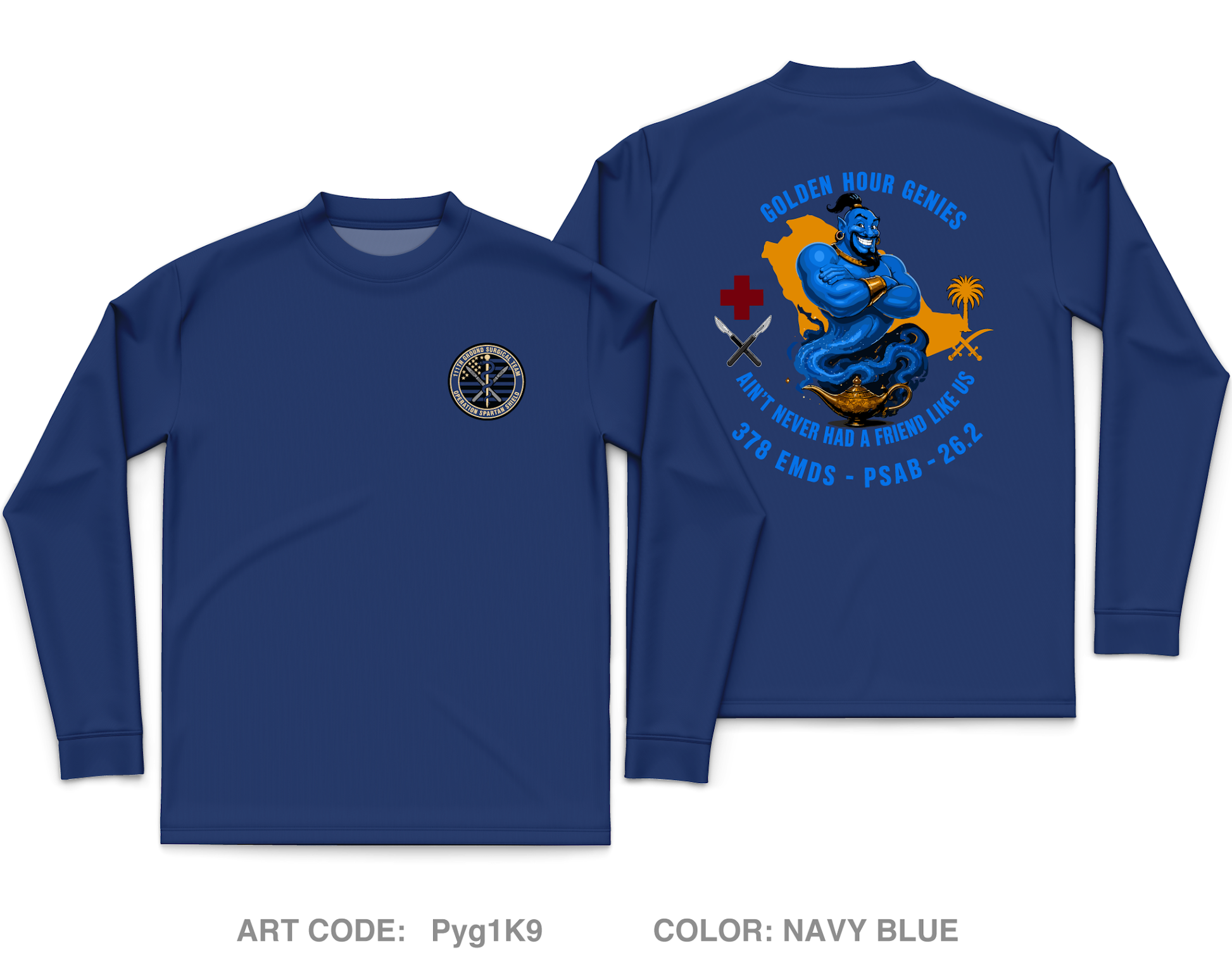 111th Ground Surgical Team Core Men's LS Performance Tee - Pyg1K9