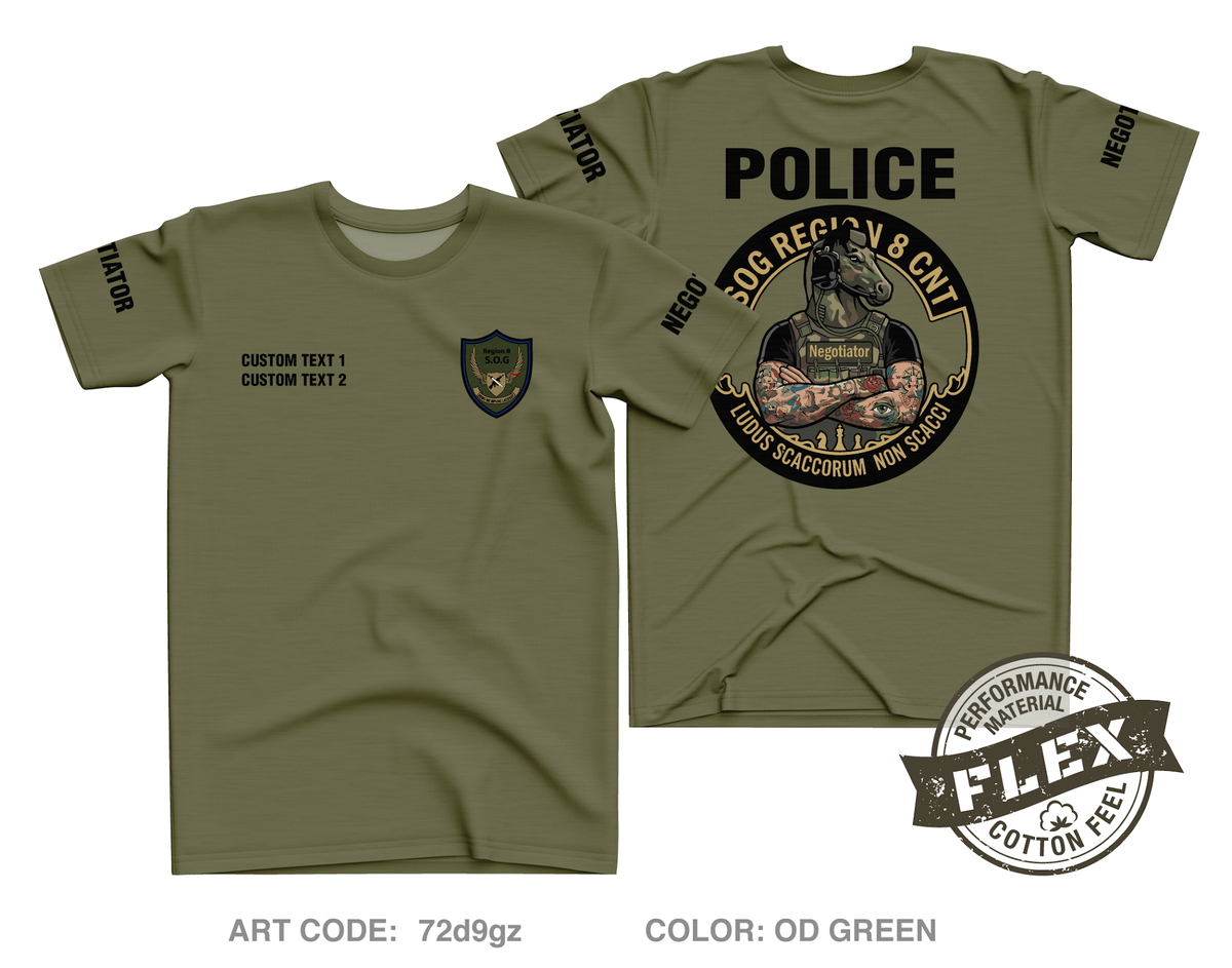 CUSTOM Region 8 HNT Core Men's SS Flex Performance Tee - 72d9gz