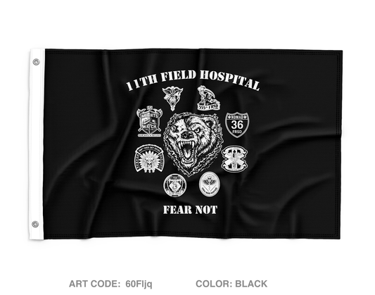 11th Field Hospital Wall Flag - 60Fljq