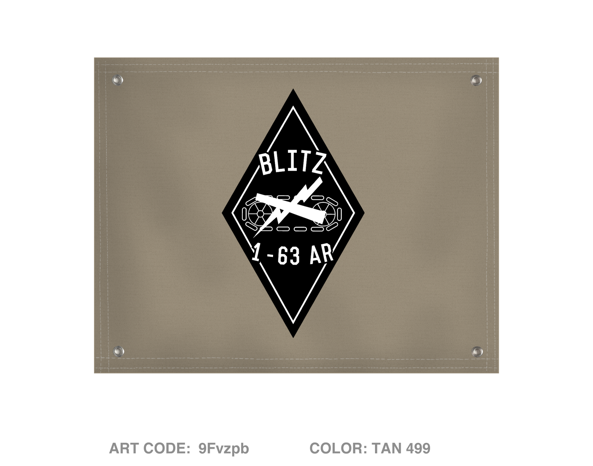 Blitz Company, 1-63 AR Banner Flag - 9Fvzpb