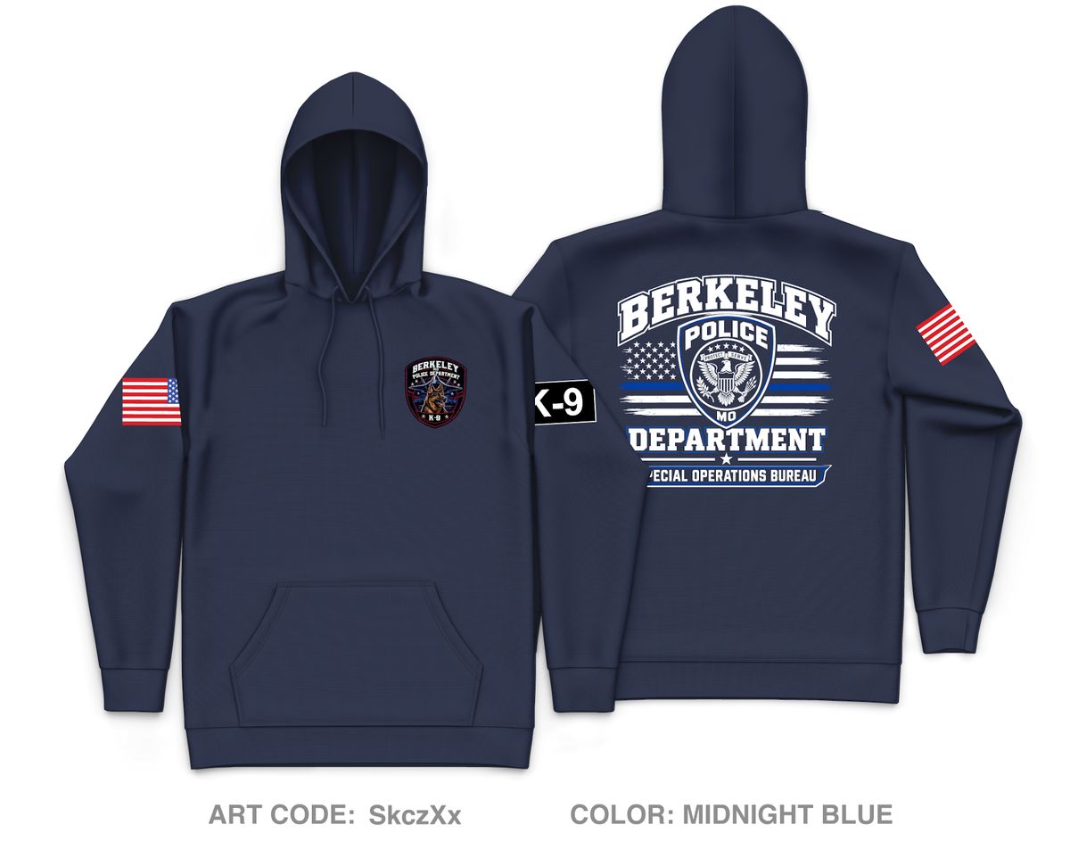 Berkeley Police Department Core Men's Hooded Performance Sweatshirt - SkczXx