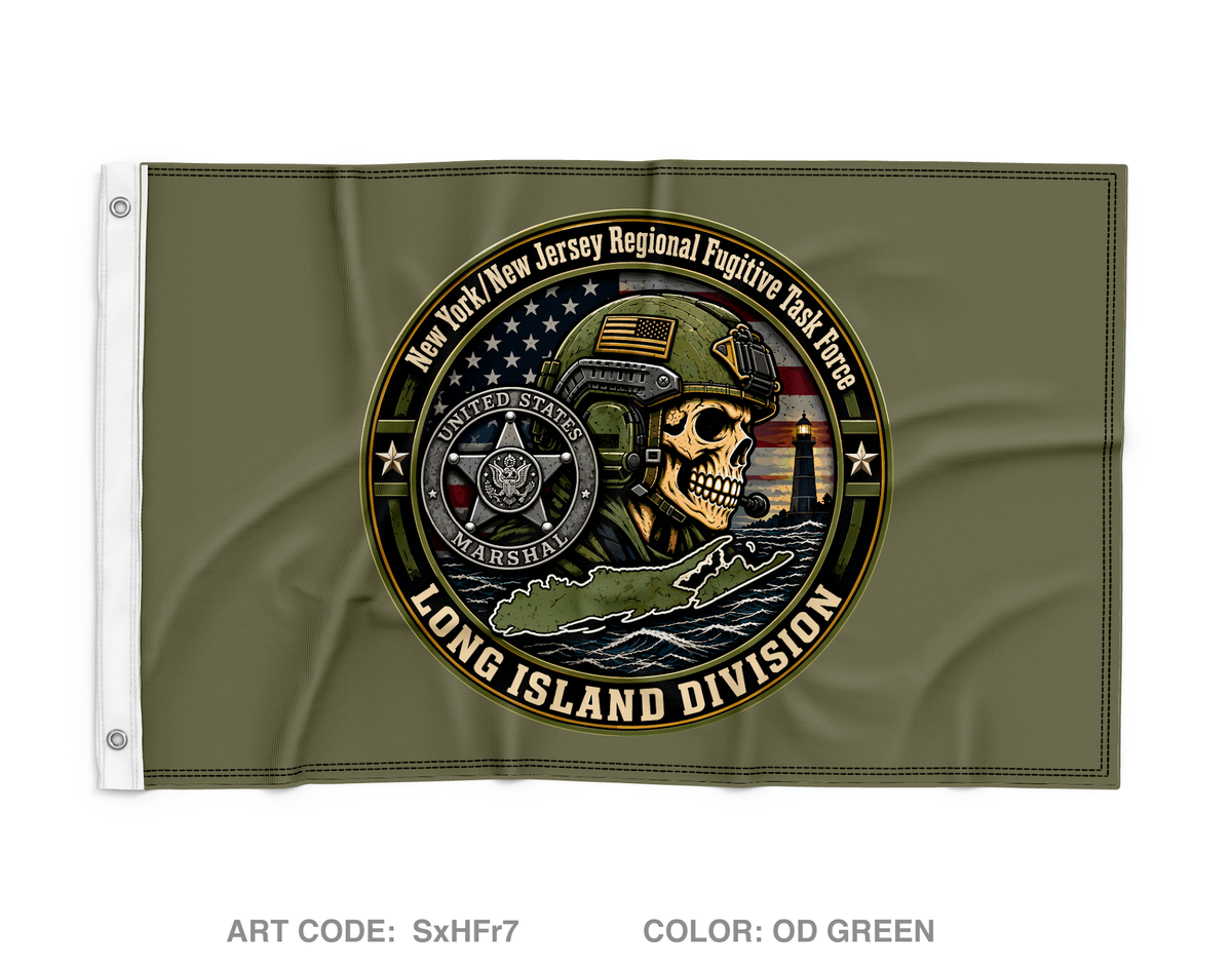 USMS NY/NJ RFTF Long Island Wall Flag - SxHFr7