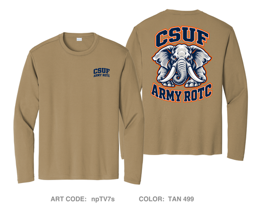Cal State Fullerton Army ROTC Fundraising Collection Hi-Tech Performance Unisex LS Tee - npTV7s