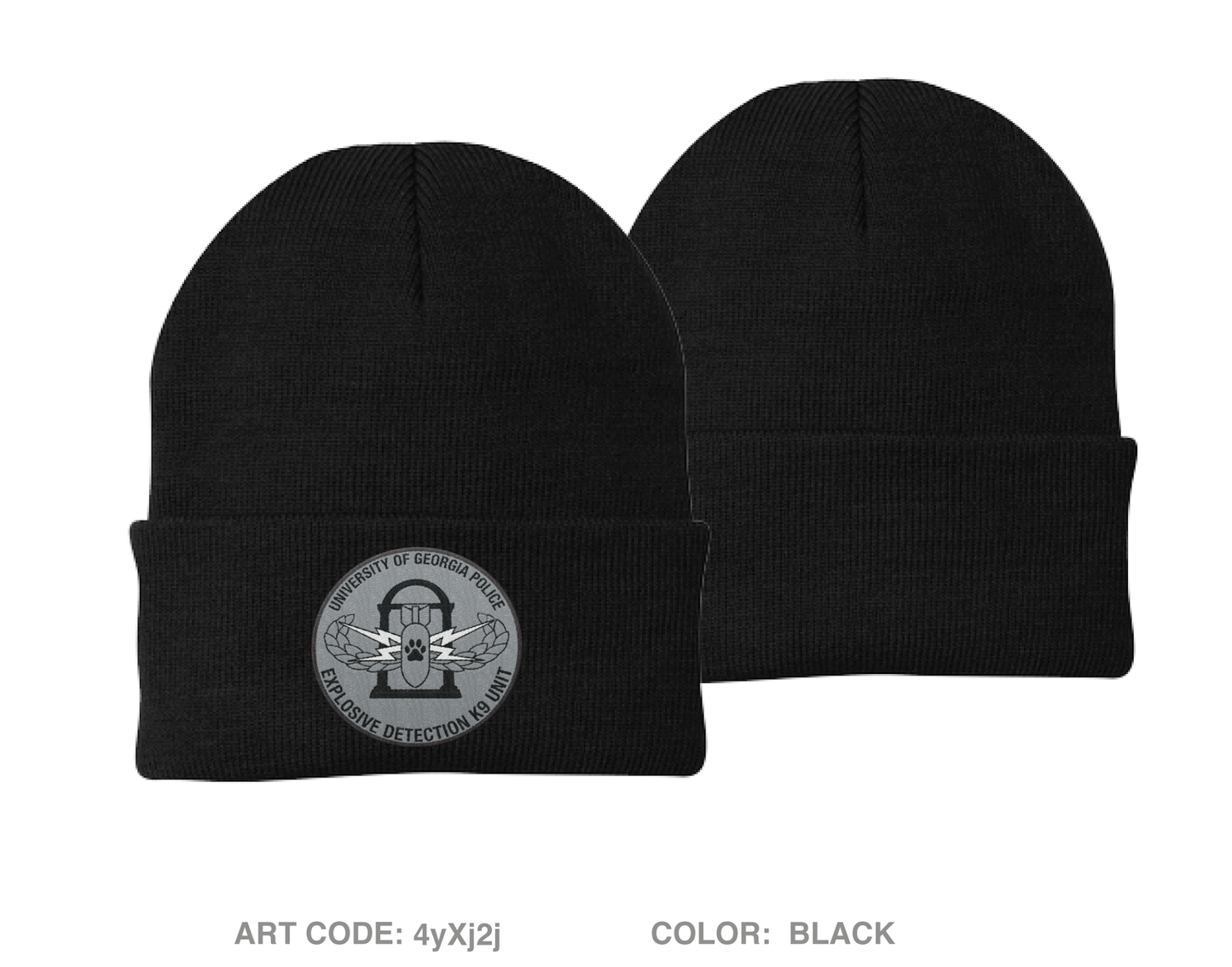 University of Georgia EOD K9 Unit Embroidered Knit Beanie - 4yXj2j
