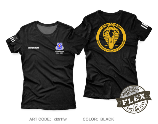 CUSTOM Charlie "Cobras" Company, 305th MI BN, 111th MI BDE Core Women's SS Flex Performance Tee - xk91fw