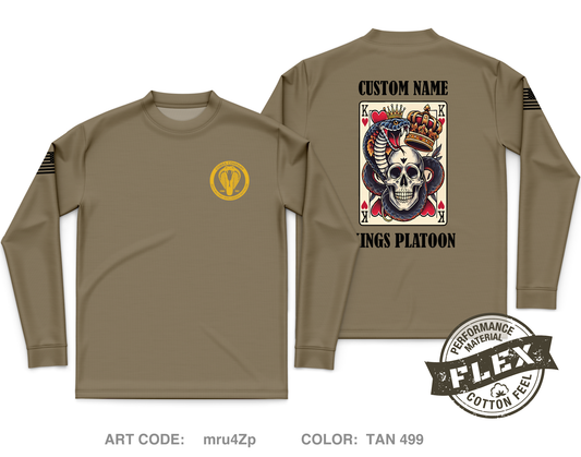 CUSTOM Kings Platoon Charlie Company 305th MI BN Core Men's LS Flex Performance Tee - mru4Zp