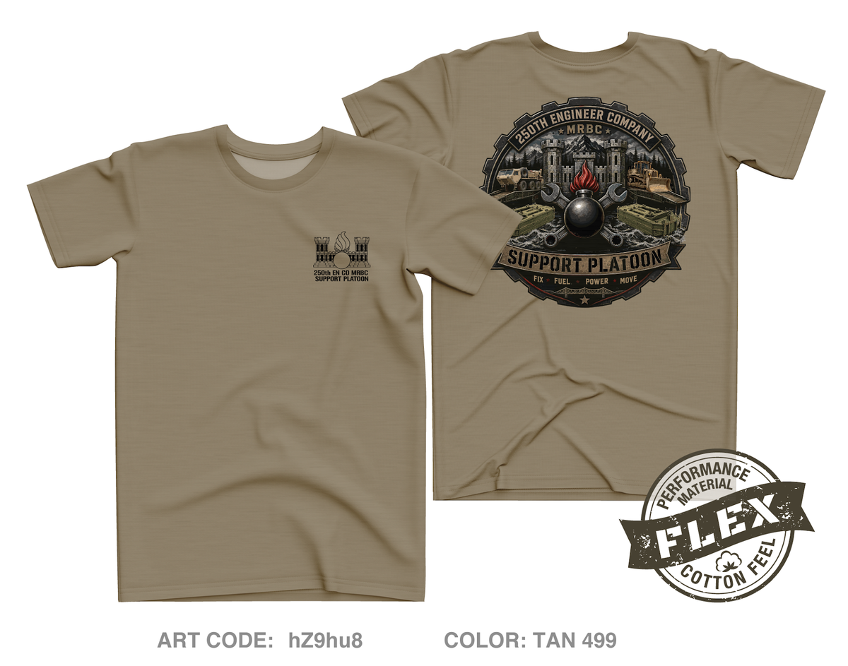 250th EN CO MRBC SUPPORT PLATOON Core Men's SS Flex Performance Tee - hZ9hu8