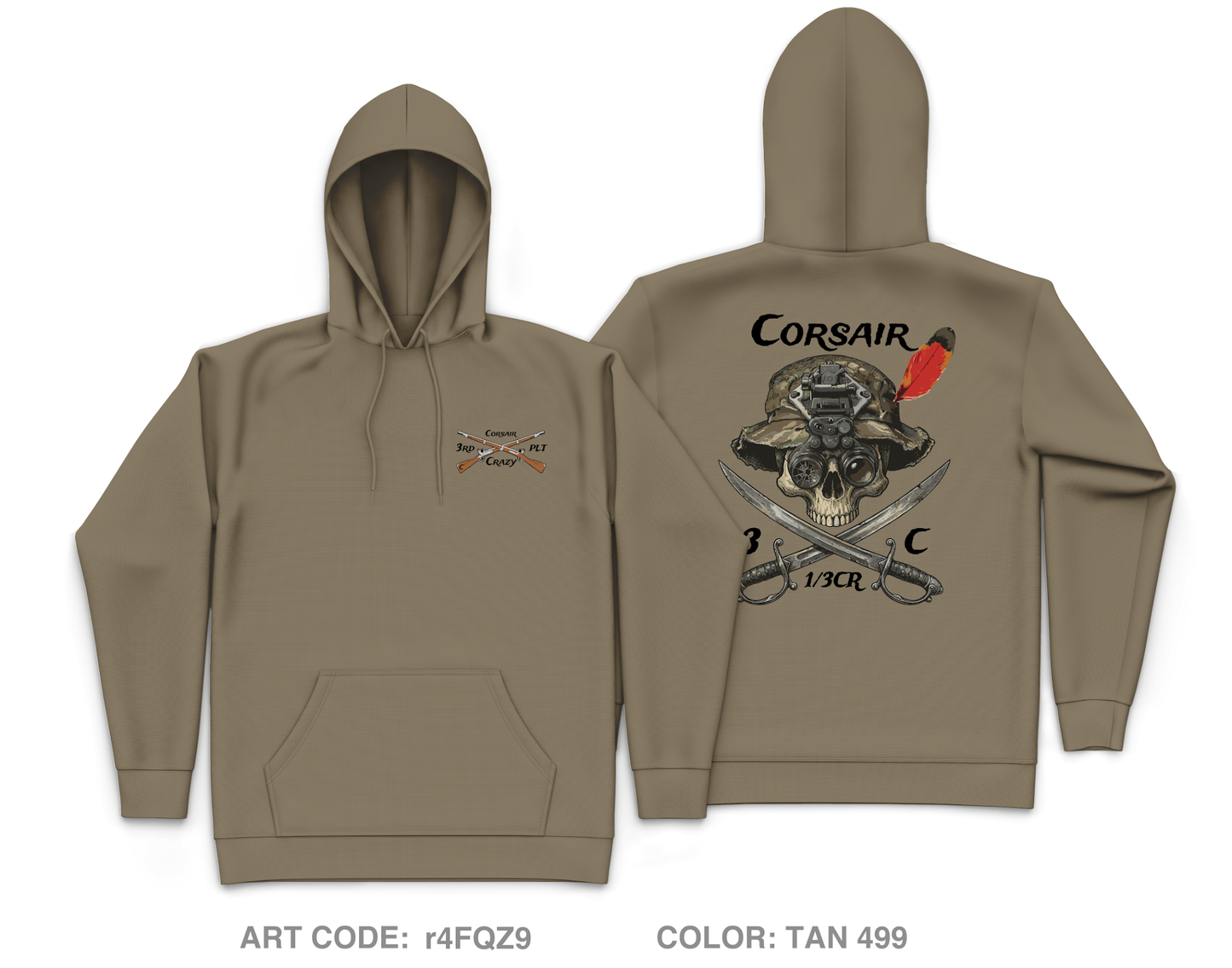 Trench line gear Core Men's Hooded Performance Sweatshirt - r4FQZ9