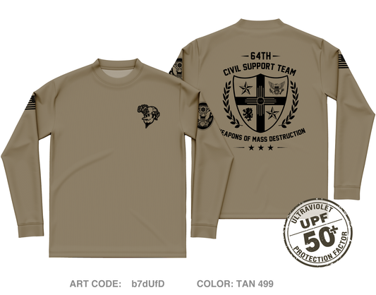 64th Weapons of Mass Destruction - Civil Support Team Fundraising Collection Core Men's UPF 50+ Performance LS Tee - b7dUfD