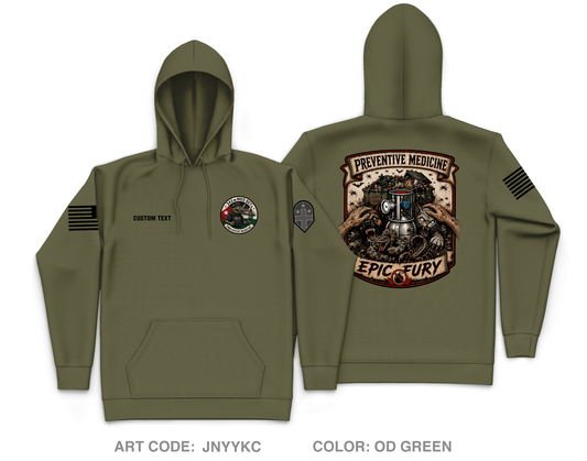 CUSTOM 342nd Medical Detachment (PM) Core Men's Hooded Performance Sweatshirt - JNYYKC