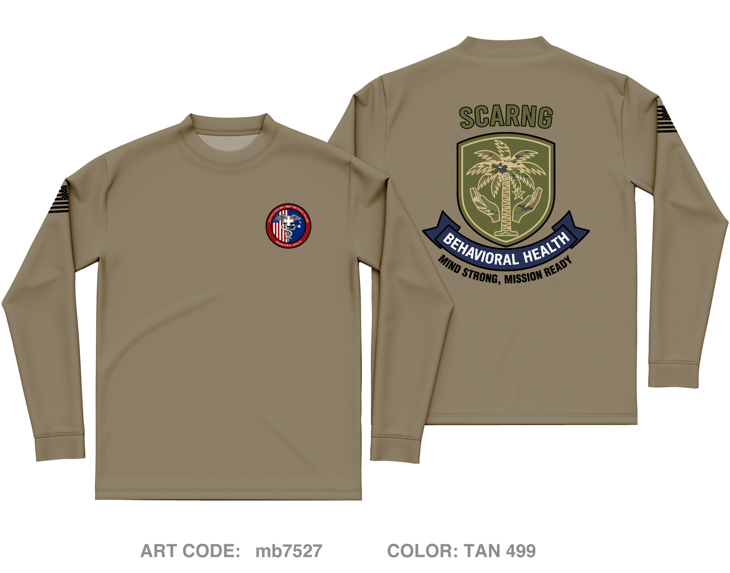 South Carolina Army National Guard (SCARNG) Behavioral Health Section Core Men's LS Performance Tee - mb7527