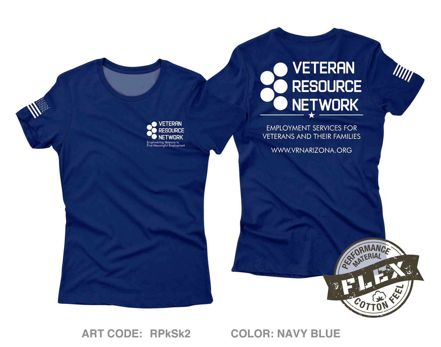 Veteran Resource Netwok Core Women's SS Flex Performance Tee - RPkSk2