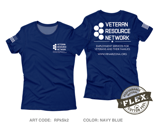 Veteran Resource Netwok Core Women's SS Flex Performance Tee - RPkSk2