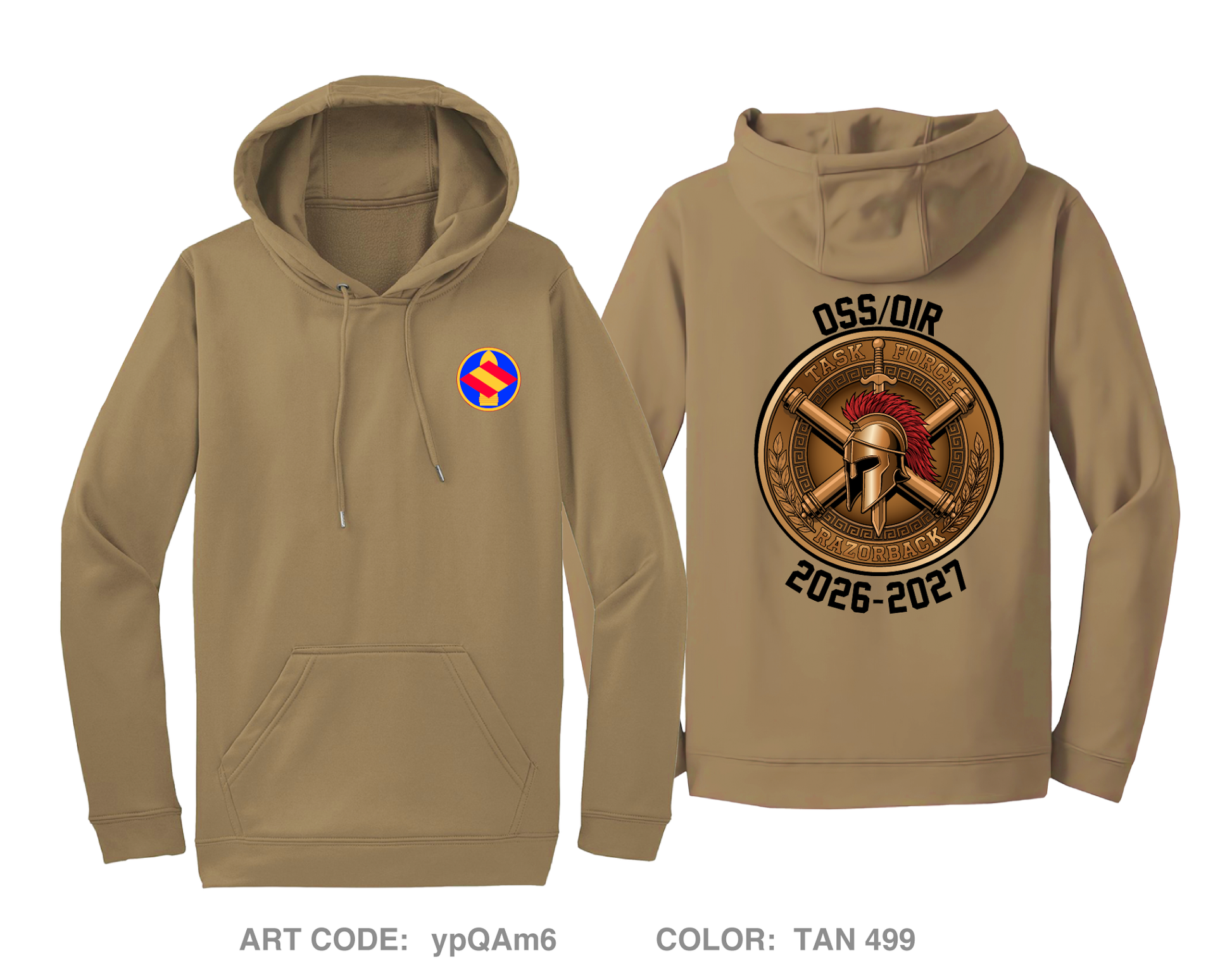 HHB 142nd Field Artillery Brigade Hi-Tech Performance Hoodie - ypQAm6