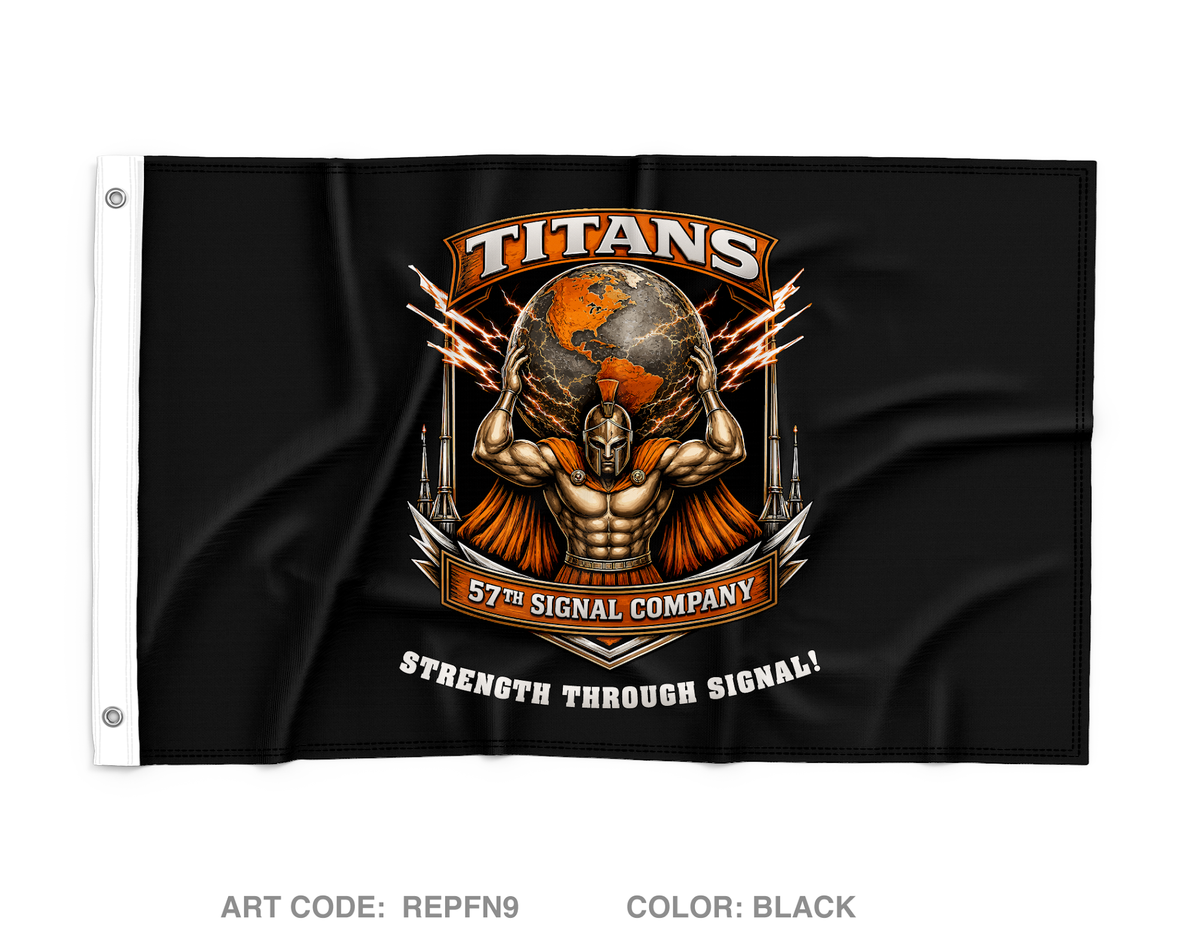 57th Signal Company, 101BSB, 1ABCT, 1ID Fundraising Collection Wall Flag - REPFN9