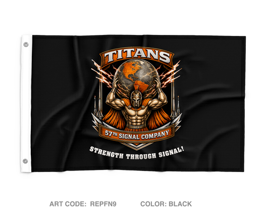 57th Signal Company, 101BSB, 1ABCT, 1ID Fundraising Collection Wall Flag - REPFN9
