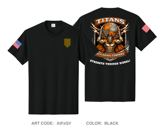 57th Signal Company, 101BSB, 1ABCT, 1ID Fundraising Collection Comfort Unisex Cotton SS Tee - AtFzQV
