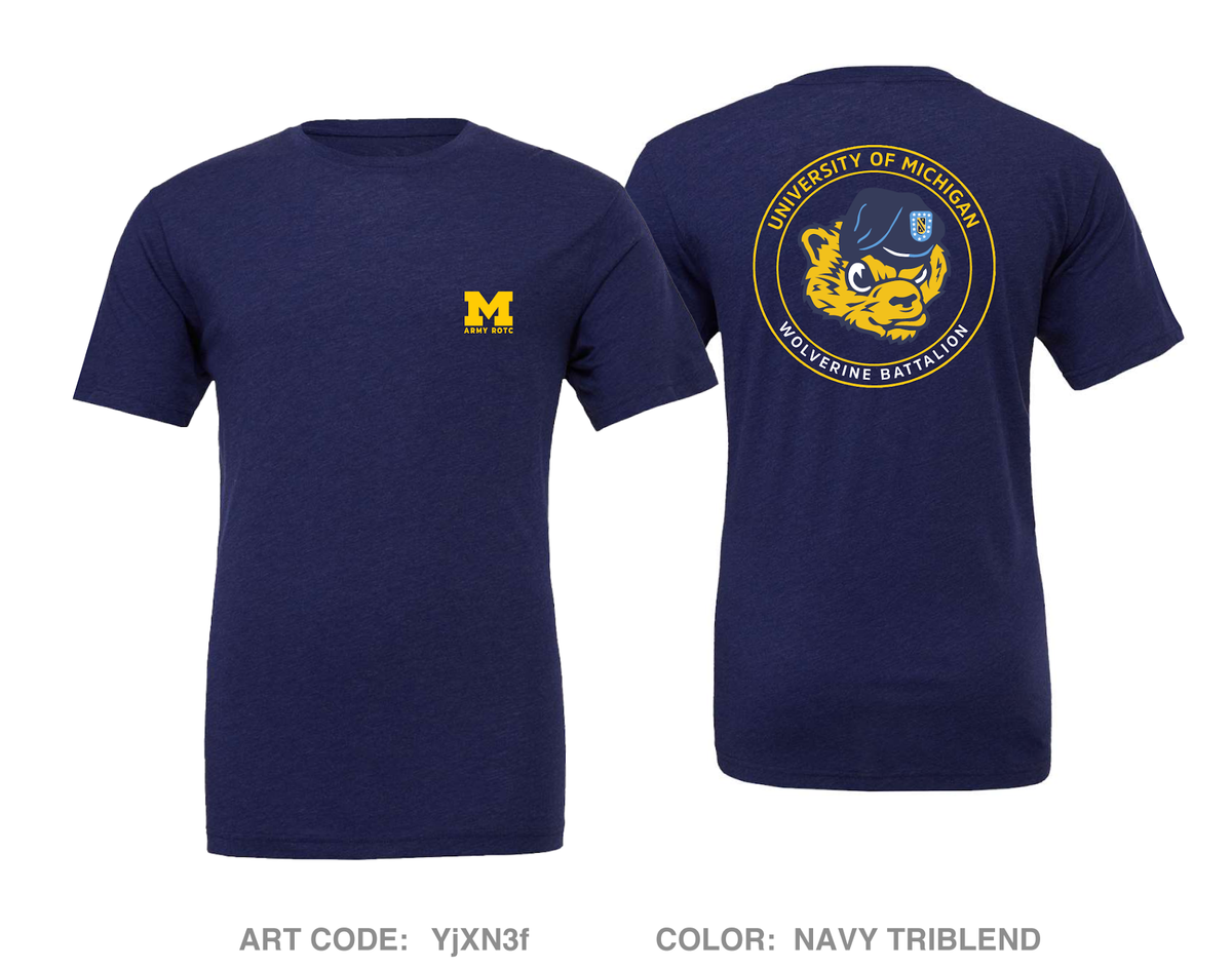 University of Michigan Army ROTC Comfort Unisex Triblend SS Tee - YjXN3f