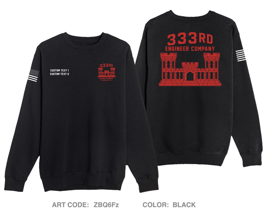 CUSTOM 333RD ENG COMPANY ECC Comfort Unisex Crewneck Sweatshirt - ZBQ6Fz