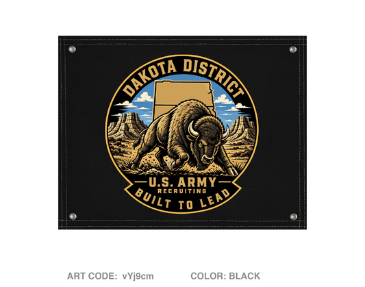 DAKOTA DISTRICT ARMY RECRUITING Banner Flag - vYj9cm