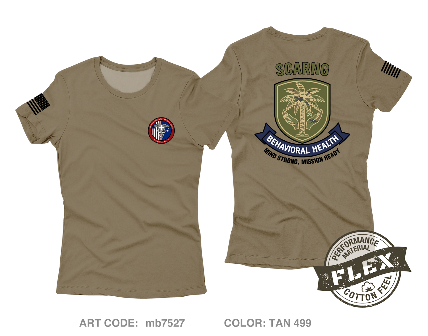 South Carolina Army National Guard (SCARNG) Behavioral Health Section Core Women's SS Flex Performance Tee - mb7527