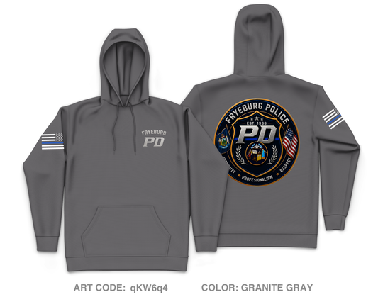Fryeburg Police Department Core Men's Hooded Performance Sweatshirt - qKW6q4